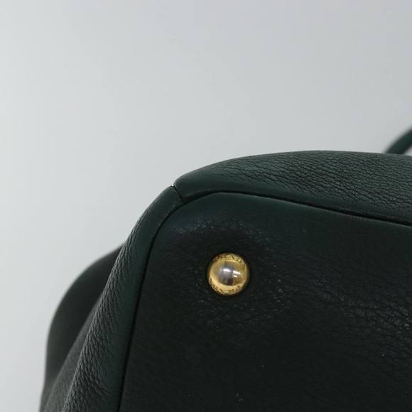 PRADA Tote Bag Leather 2way Khaki Auth bs15124 - Picture 10 of 16